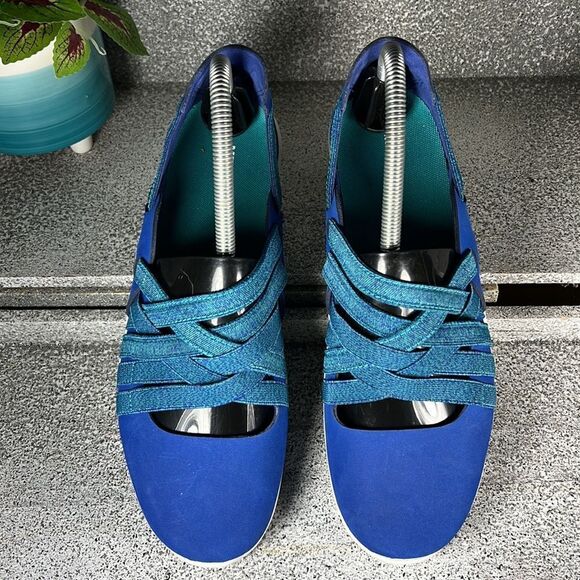 MERRELL Blue Flora Kye Sodalite Atlantis Weave Slip On Sneakers Shoes Size 8 - Picture 3 of 7